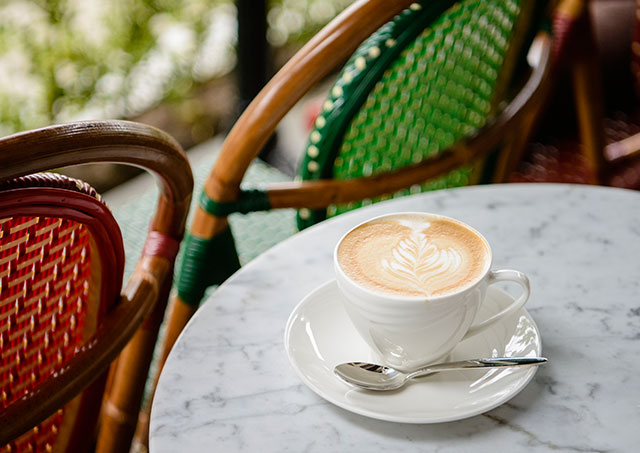 Example of a cafe drink menu